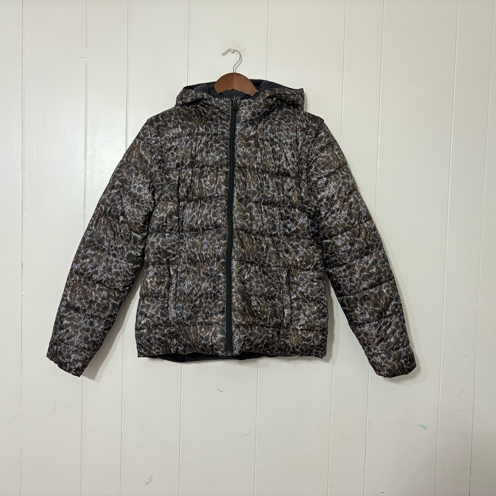 Charlie B Four Way Puffer Leopard Print Winter Chic Outdoor Jacket Vest Size M
